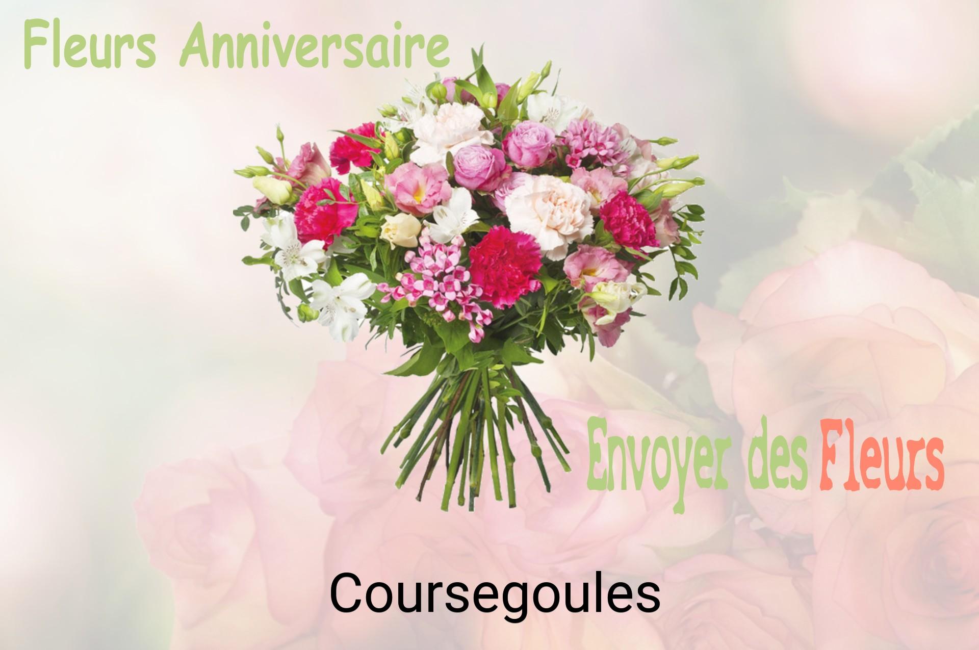 Bouquet de fleurs d’anniversaire livré à Coursegoules