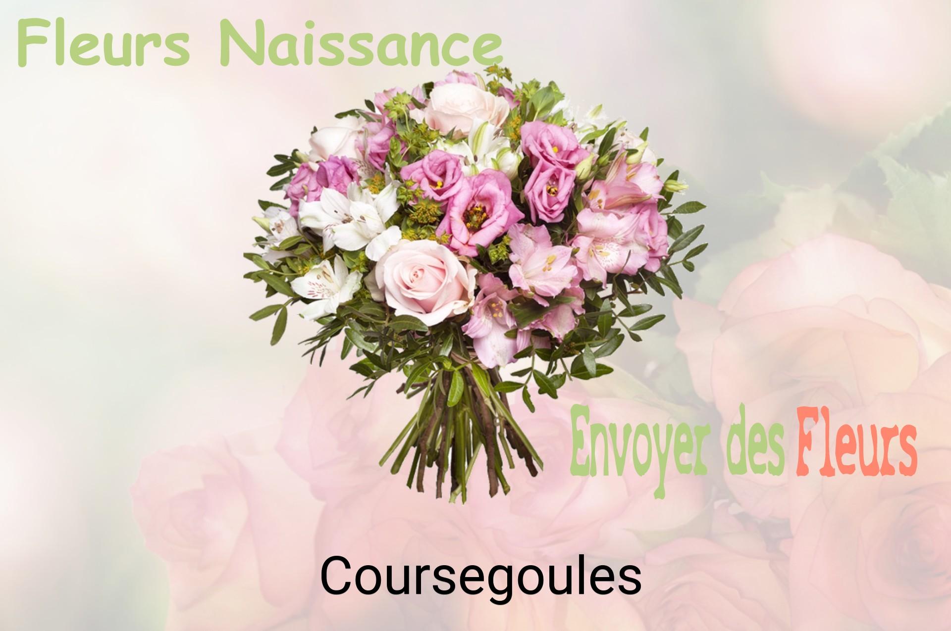 Bouquet de fleurs de naissance livré à Coursegoules